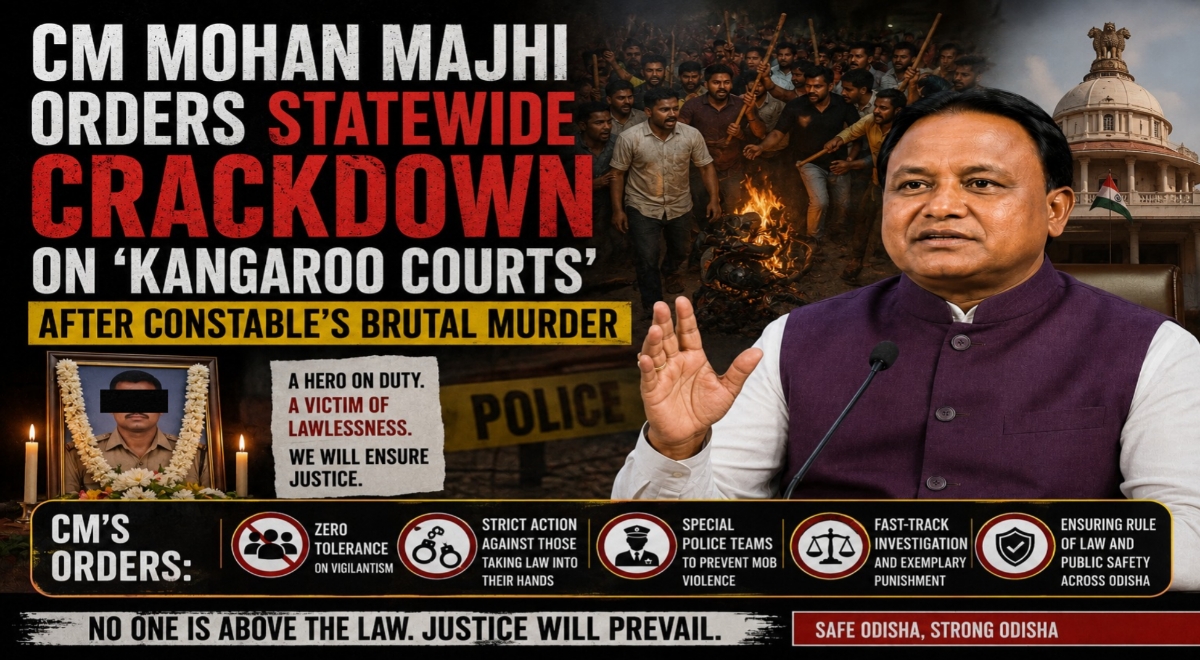 CM Mohan Majhi Orders Statewide Crackdown on ‘Kangaroo Courts’ After Constable’s Brutal Murder